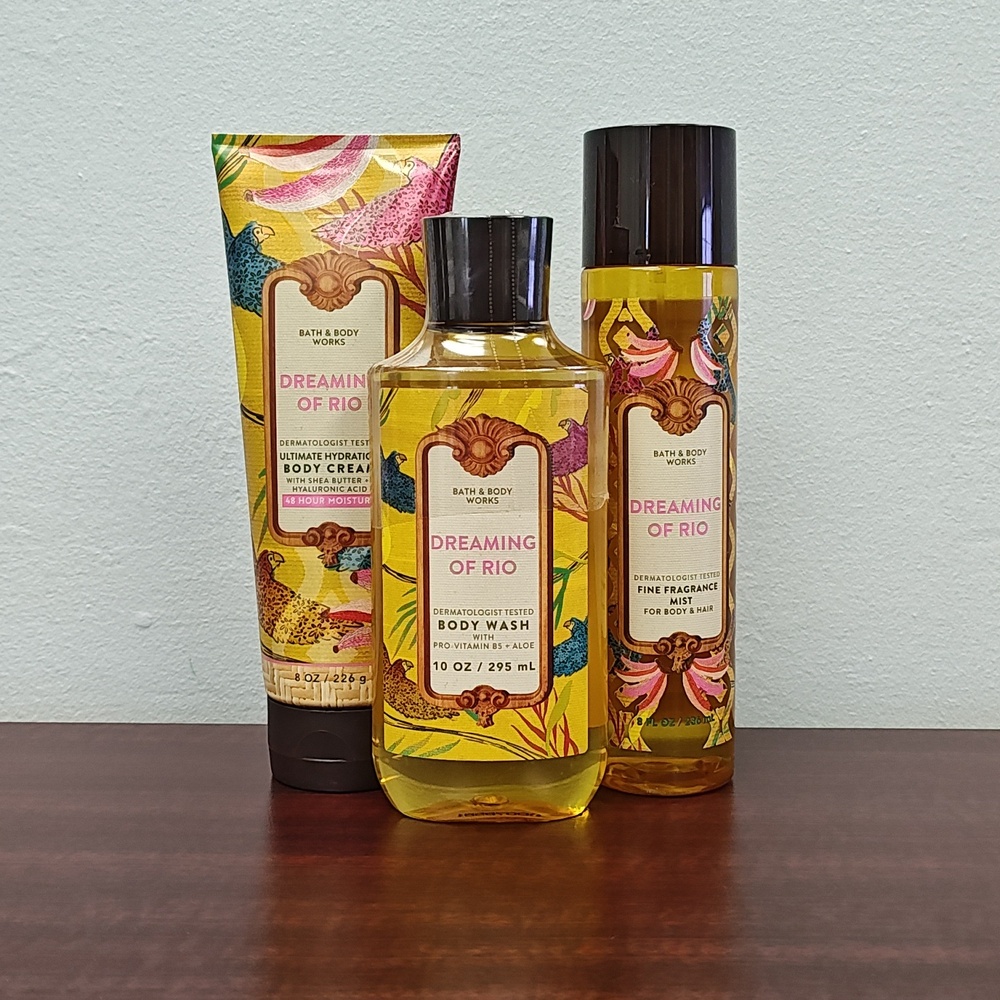 Bath & Body Works DREAMING OF RIO 3 Piece Body Care Bundle Set